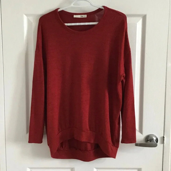 Wilfred Free long sleeve Red Oversized Sweater Size XS - Picture 1 of 5